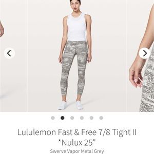 LULULEMON FAST AND FREE 25”